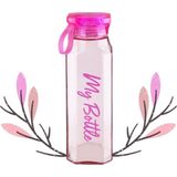 My Bottle Köşe Cam Matara 500 ml - Renk Seçenekli - Pembe