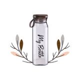 My Bottle Köşe Cam Matara 500 ml - Renk Seçenekli - Siyah