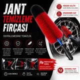 My Brusher Jant Temizleme Fırçası – Yumuşak Kıllı Profesyonel Araç Jant Yıkama Fırçası, Çizmez, Ergonomik Sap - kırmızı siyah