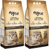 My Cat Aktif Karbonlu Topaklaşan 2x10 lt Bentonit Kedi Kumu