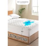 My Catherine Sıvı Su Geçirmez Kapitone Fitted Full Kenar Tek Kişilik Çift Kişilik Bebek Çocuk Yatak Alez