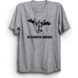 My Chemical Romance, Skeleton, Rock Metal Müzik Grubu Baskılı, Unisex, %100 Pamuk Tişört - Gri - 3XL