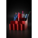 My Craft 3D Arı Kovanı Mavi Masaüstü Kalemlik-Makyaj Organizeri - Kırmızı