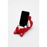 My Craft 3D Kırmızı Kedi Figürlü Telefon Tutucu Stand - 3D Baskı Ofis Masaüstü Aksesuarı ve Biblo