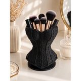 My Craft 3D Korse Tasarımlı Çok Amaçlı Organizer | Makyaj Fırçalık - Kalemlik - Ruj Düzenleyici - Masaüstü Dekoratif Organizer | Renk Seçenekli - Siyah