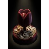My Craft 3D Lale Tasarımlı Takı Organizer Yüzük Küpe Kolye Bileklik Standı Dekoratif Takı Tabağı Aksesuar Düzenleyici - Bordo