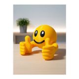 My Craft 3D MYCRAFT3D Emoji Tasarımlı Çift El Telefon Standı & Masaüstü Tutucu Sarı