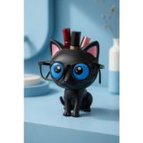 My Craft 3D MYCRAFT3D Kedi Figürlü Gözlük Standı Gözlüklük Kalemlik Makyaj Fırçası Ruj Organizer Masaüstü Dekoratif Ofis Düzenleyici