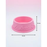 My Craft 3D MYCRAFT3D Kemik Desenli Mama Kabı – 3D Baskı Kedi Köpek Mama ve Su Kabı 12CM - Pembe