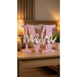 My Craft 3D MYCRAFT3D Kişiye Özel İsimli Harf Biblo – Doğum Günü ve Yeni Eve Hediye Desenli Dekoratif Masa Üstü İsimlik