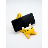 My Craft 3D MYCRAFT3D Mavi Kedi Figürlü Telefon Tutucu Stand - 3D Baskı Ofis Masaüstü Aksesuarı ve Biblo - Sarı