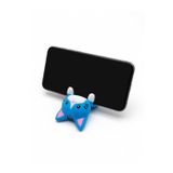 My Craft 3D MYCRAFT3D Mavi Kedi Figürlü Telefon Tutucu Stand - 3D Baskı Ofis Masaüstü Aksesuarı ve Biblo