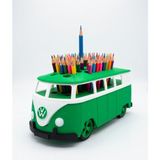 My Craft 3D MYCRAFT3D Minibüs Tasarım Kahverengi Kalemlik 3D Yazıcı Baskı Honeycomb Petek Kapaklı Masaüstü Aksesuarı - Yeşil