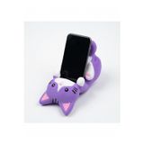My Craft 3D MYCRAFT3D Mor Kedi Figürlü Telefon Tutucu Stand - 3D Baskı Ofis Masaüstü Aksesuarı ve Biblo