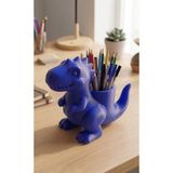 My Craft 3D MYCRAFT3D Sevimli Dinozor Figürlü T-Rex Masa Üstü Düzenleyici Kalemlik 3D Tasarım Çocuk ve Ofis Organizer 25CM - Lacivert