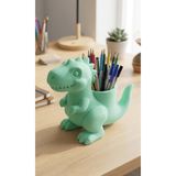 My Craft 3D MYCRAFT3D Sevimli Dinozor Figürlü T-Rex Masa Üstü Düzenleyici Kalemlik 3D Tasarım Çocuk ve Ofis Organizer 25CM - Turkuaz