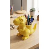 My Craft 3D MYCRAFT3D Sevimli Dinozor Figürlü T-Rex Masa Üstü Düzenleyici Kalemlik 3D Tasarım Çocuk ve Ofis Organizer 25CM