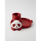 My Craft 3D Panda Tasarımlı Masaüstü Kalemlik ve Organizer – Çok Amaçlı Ofis Düzenleyici, Ataş Klips Notluk ve Mini Takı - Kırmızı