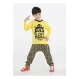 My Dad Ekose Erkek Çocuk Pantolon + T-shirt Takım