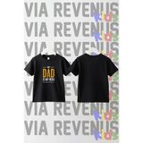 My Dad Is My Hero Baskılı Bisiklet Yaka Pamuklu Çocuk Tişörtü - Siyah - XL