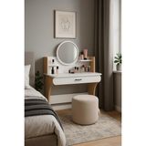 My Design Diana Model Beyaz Makyaj Masası İskandinav Tasarım Suntalam Malzeme ile Modern Görünüm