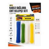 MY DIY Kablo Cırt Kelepçe Seti 4 Farklı Renk ve Boy Kablo Toplama Düzenleyici Cırt Bant Organizer Tekrar Kullanılabilir CIRT1
