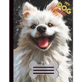 My Dog Diary – 120 Seiten liniert, 8,5 x 11 Zoll – Motiv American Eskimo: Tagebuch für Hundebesitzer | Erinnerungsbuch | Notizbuch für Training, Spaziergänge & besondere Momente
