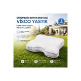 my dreams visco pillow Horlama Önleyici Ortopedik Boyun Destekli Visco Yastık Tencel Kılıflı Yıkanabilir Ergonomik 55x38 cm