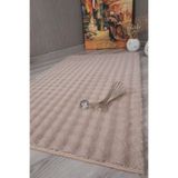 my evilla Dekoratif Bubble Uzun Tüylü Yumuşak Puffy Peluş Kaymaz Yıkanabilir Salon Koridor Halı Yolluk Bej 200 x 290
