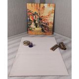 My Evilla Dekoratif Tavşan Tüyü Ultra Yumuşak Peluş Kaymaz Halı Yolluk - 100 x 200 cm - Vizon