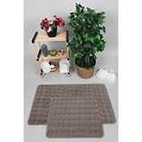 My Evilla Modern Bubble Yıkanabilir Kaymaz Peluş Banyo Paspası Halısı 2'li Klozet Takımı 60x100-50x60cm Vizon Çok Renkli