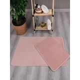 My Evilla Modern Dekoratif Kaymaz Taban Simirna Banyo Klozet takımı 60x100-50x60 Pembe 60 x 100-60 x 50
