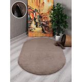 My Evilla Modern Dekoratif Kaymaz Taban Simirna Oval Halı Yolluk Vizon 60 x 100