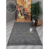 My Evilla Modern Dekoratif Lara Dokuma Salon Oturma Odası Balkon Mutfak Halısı Koridor Halı Yolluk 9401D Antrasit 120 x 180