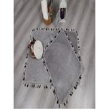 My Evilla Modern Dekoratif Multi Saçaklı Klozet Takımı 60x100 Gri 60 x 100-60 x 50