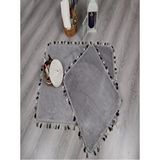 My Evilla Modern Dekoratif Multi Saçaklı Klozet Takımı 60x100 Gri