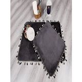 My Evilla Modern Dekoratif Multi Saçaklı Klozet Takımı 60x100 Siyah