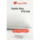 My Evilla Sıvı Geçirmez Kapitoneli Yastık Alezi 50X70 cm – Konforlu, Dolgulu ve Hijyenik Koruma 2 Paket (4 Adet) - 50 x 70 cm - Beyaz