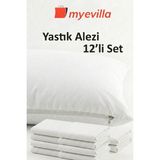 My Evilla Sıvı Geçirmez Yastık Alezi 50X70 cm – Su Geçirmez Yastık Koruyucu 6 Paket (12 Adet) - 50 x 70 cm - Beyaz