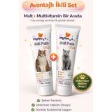 My Feo Myfeo Kedi Malt Paste ve Multivitamin Paste 100 gr Şeker İlavesiz Lezzetli Formül Yetişkin Kediler İçin