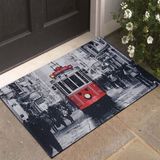 My Floor Aksim Tramvay Baskılı Çift Taraflı Kauçuk Kapı Önü Paspası - 45 x 70 cm - Renkli