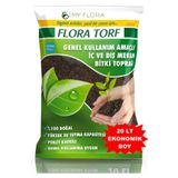 my flora Torf 20 Lt Özel Karışımlı Perlit Katkılı Iç Dış Mekan Bitki Yetiştirme Toprağı