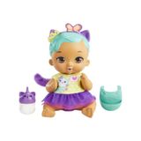 My Garden Baby Yavru Kedi Bebeğimin Bakım Zamanı - Mavi Saçlı Bebek (30 Cm), Tekrar Kullanılabilen Bebek Bezi, Önlüğü, Biberonu ve Aksesuarlarıyla, 3