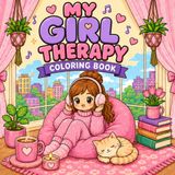 My Girl Therapy Coloring Book: Cute And Comfy Self Love Girls Moments For Relaxation And Stress Relief | Cozy Bold And Easy Coloring Pages For Adults, Teens and Kids (SELF-CARE COLORING BOOK)