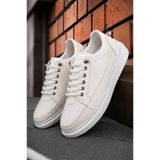 MY GROSS SHOES Erkek Beyaz Akıllı Bağcıklı Günlük Hafif Poli Dikişli Taban Yürüyüş Garantili Spor Ayakkabı