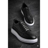 MY GROSS SHOES Erkek Siyah Akılı Bağcıklı Günlük Ortopedik Garantili Spor Ayakkabı
