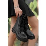 MY GROSS SHOES Kadın Siyah Bot Içi Kürklü Su&soğuha Dayanıklı Kaymaz Kauçuk Taban Garantili Kışlık