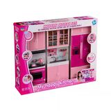 My Happy Kitchen Üçlü Mutfak Seti - Modern Mutfak Seti - Işıklı Sesli Mutfak Oyuncak - Buzdolabı, Lavabo, Fırın