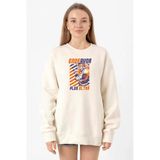 My Hero Academi Anime Endeavor Plus Ultra Ekru Kadın 2İp Sweatshirt