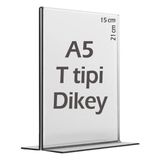 My Hobby A5 T-Tipi Dikey Şeffaf Pleksi Mika Föylük Menü Broşürlük Etiketlik 10 Adet